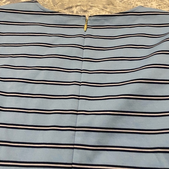 Draper James Navy Striped Dress Size 1X a-line knee length comfort - Picture 7 of 8